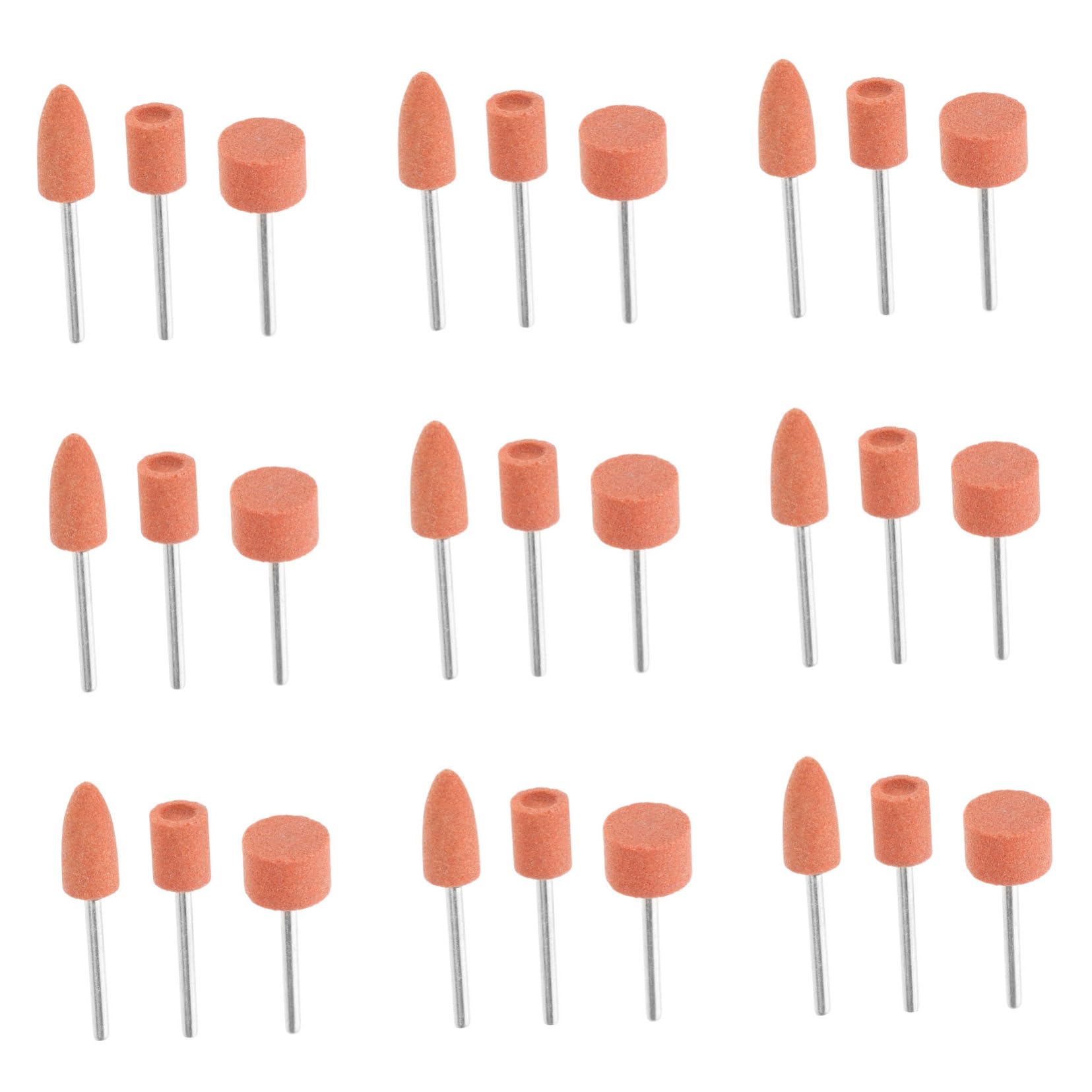 Housoutil 45Pcs Abrasive Mounted Grinding Bits for Electric Rotary Tool Precision Control Tapered Shape Polishing Wheels for Jade and Gemstones for Grinding