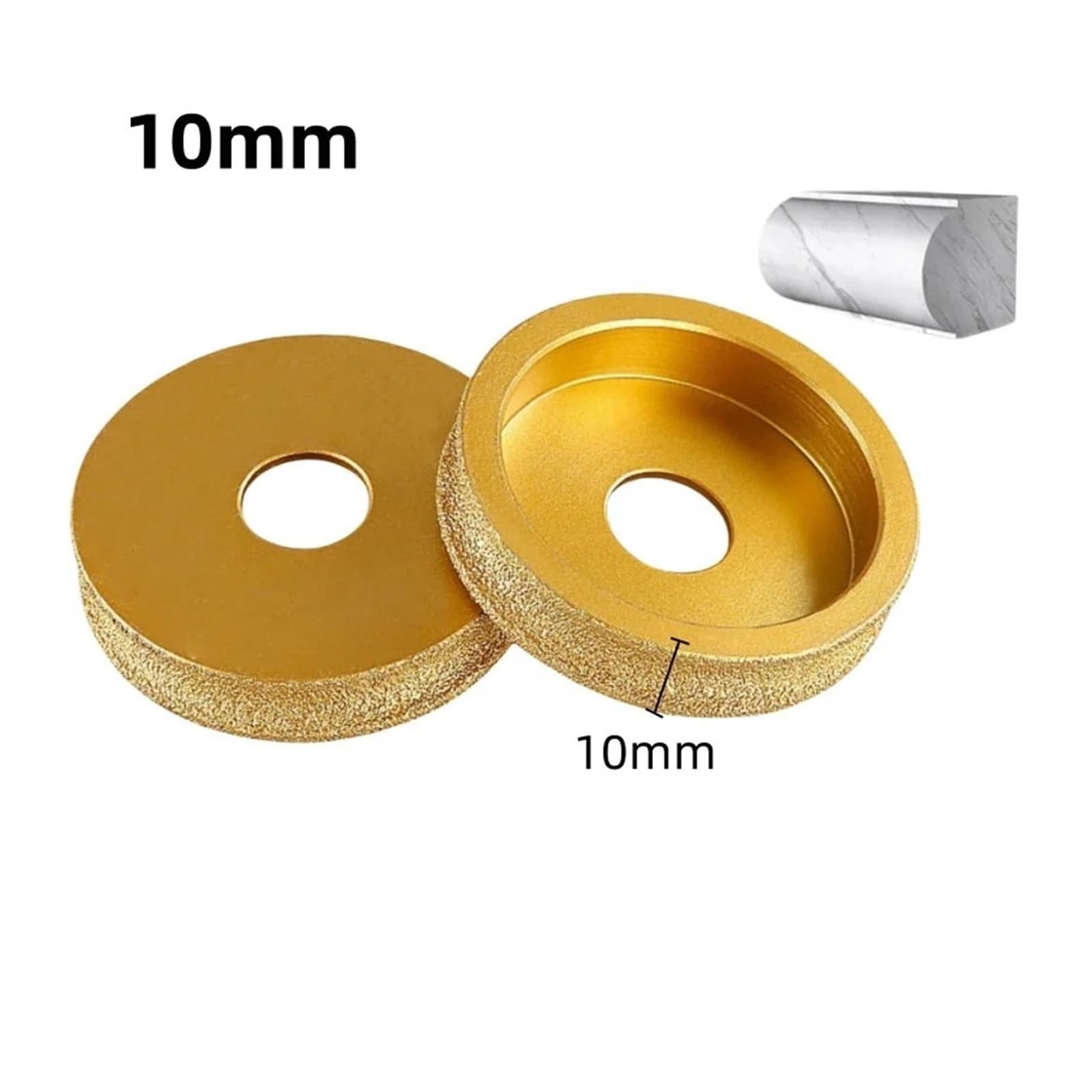 Schleifscheibe für Kantenprofile 1 Stück 75 mm Diamant-Kantenprofil-Schleifscheibe Halbkreis-Löten runde Glaskeramik-Steinkantenscheibe(10mm,1pcs)
