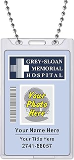Greys Anatomy ID Badge [Customizable] Grey Sloan Memorial Hospital Identification Prop