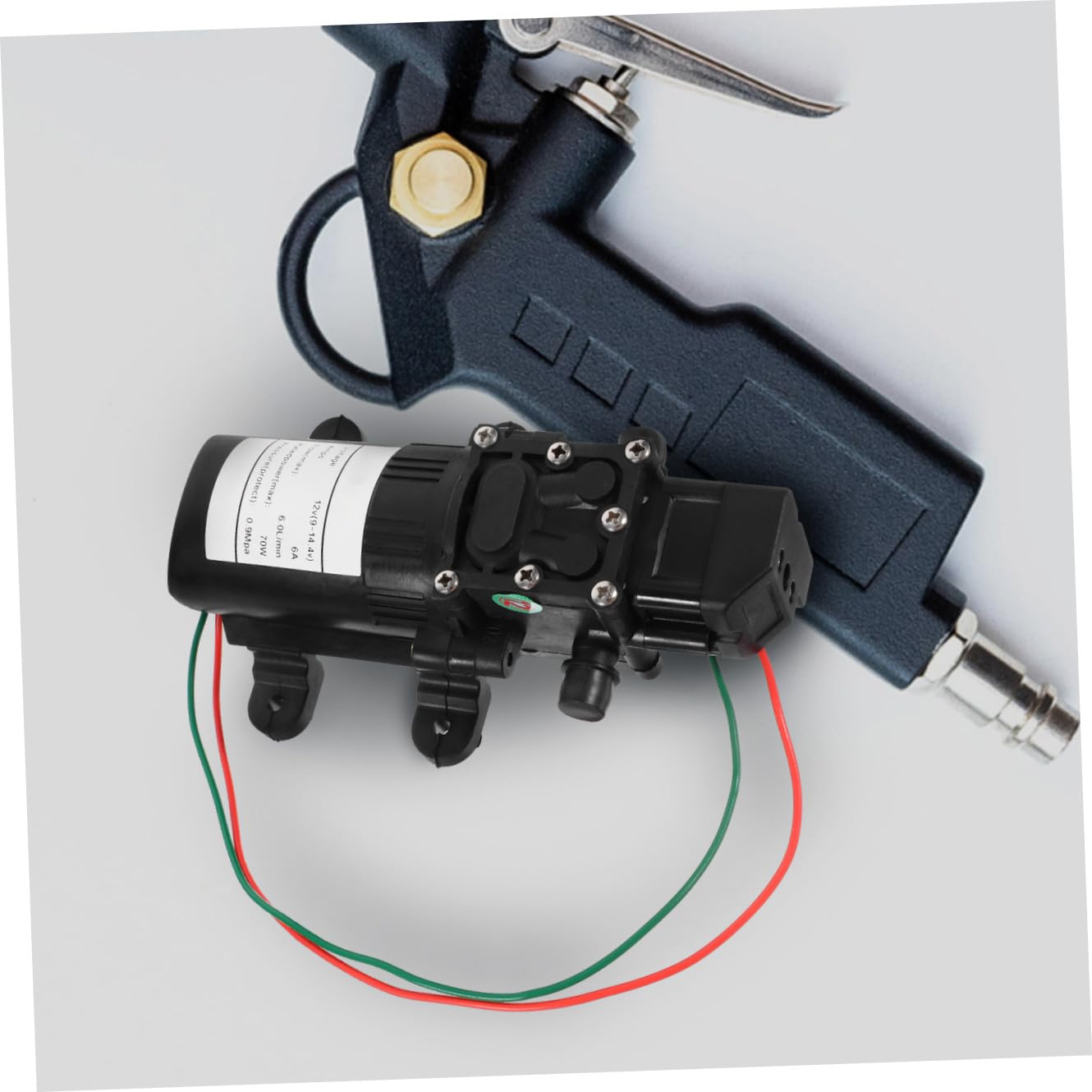 Bomba de Agua de Diafragma Eléctrica 12v 70w Alta Presión Fácil de Instalar Flujo de 6l/ para Llenado de Líquidos y Uso en Limpieza