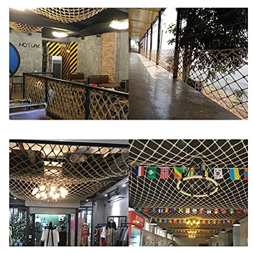 Rede decorativa de corda de cânhamo para segurança infantil, rede de proteção para escalada, rede de