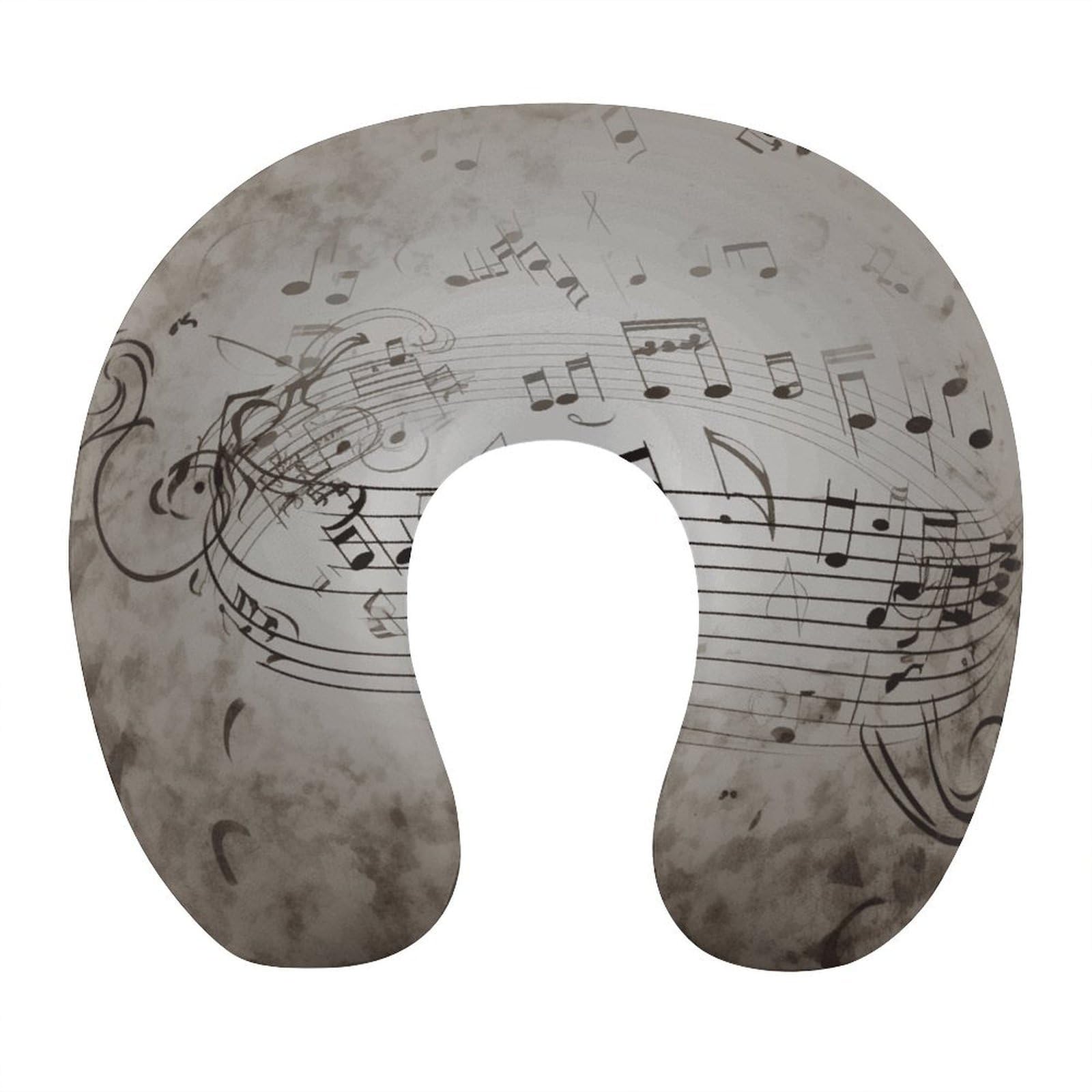 Btcowzrv Style Music Note Wall U Shaped Neck Pillow Travel Pillows