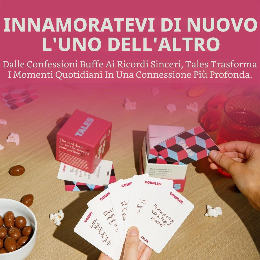 Tales Biglietti di conversazione, edizione per coppie, perfetti per giochi di coppia per adulti, idee per appuntamenti notturni, regali, anniversari e tempo di qualità insieme, richieste per una