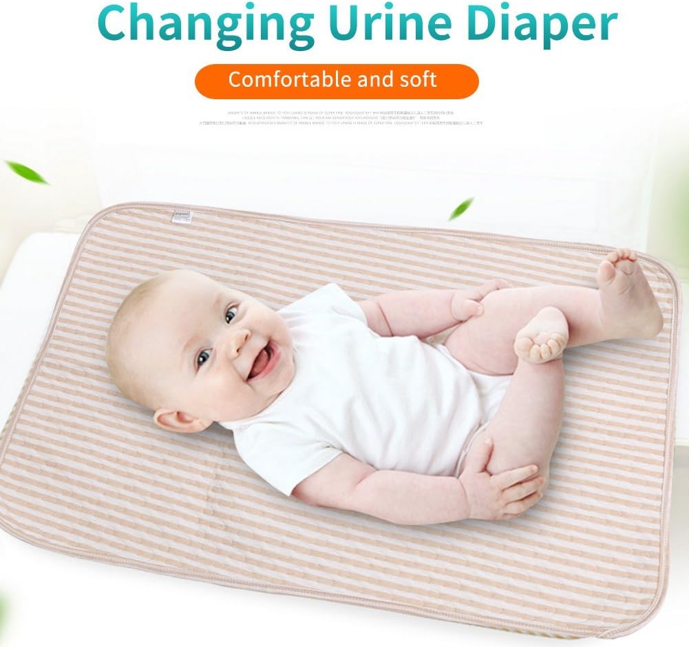 Reusable Baby Bed Pad, Organic Colored Multifunctional Waterproof Mattress Pad Breathable Baby Underpad (L-70*105cm) : Baby