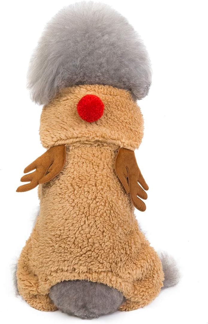 DDDW Dog Clothes Winter Dog Christmas Costume Pet Hoodie Coat Small Dogs Warm Outfits Apparel Pet Clothes