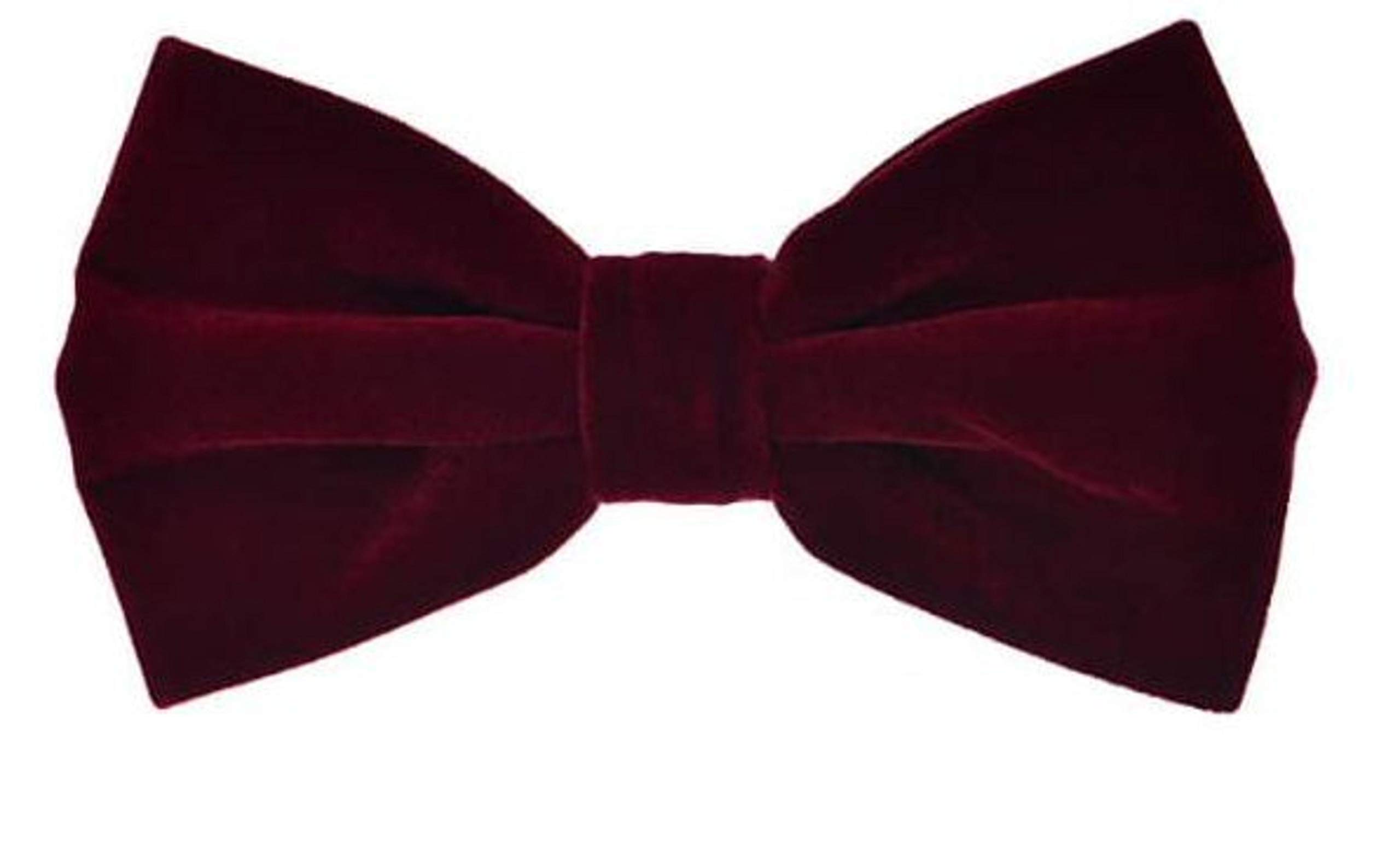 S.H. Churchill & Co. Solid Velvet Pre-Tied Bow Tie & Hanky Set