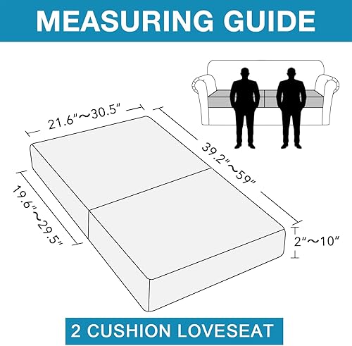 Miniatura 2 de Flamingo P Funda de cojín de asiento de alta elasticidad para sofá, funda de sofá suave y flexible con parte inferior elástica (fundas de cojín de 2