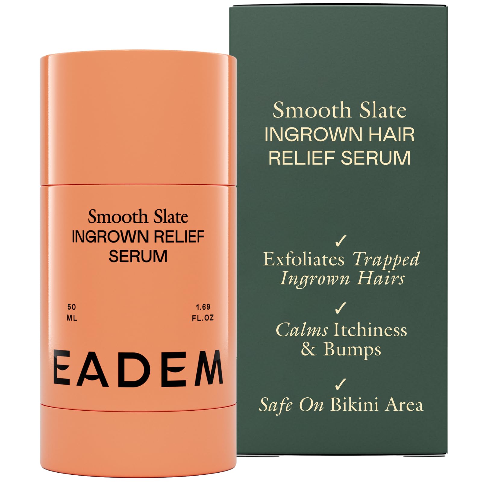EADEM Ingrown Hair Serum & Roller, Targets Razor Bumps & Trapped Hairs