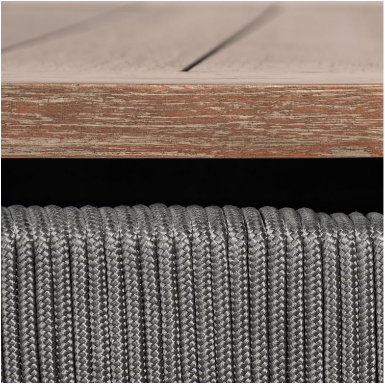 HomeStock Patio Coffee Table - Weathered Eucalyptus Wood - Outdoor Table for Deck & Porch - Modern Rustic Design