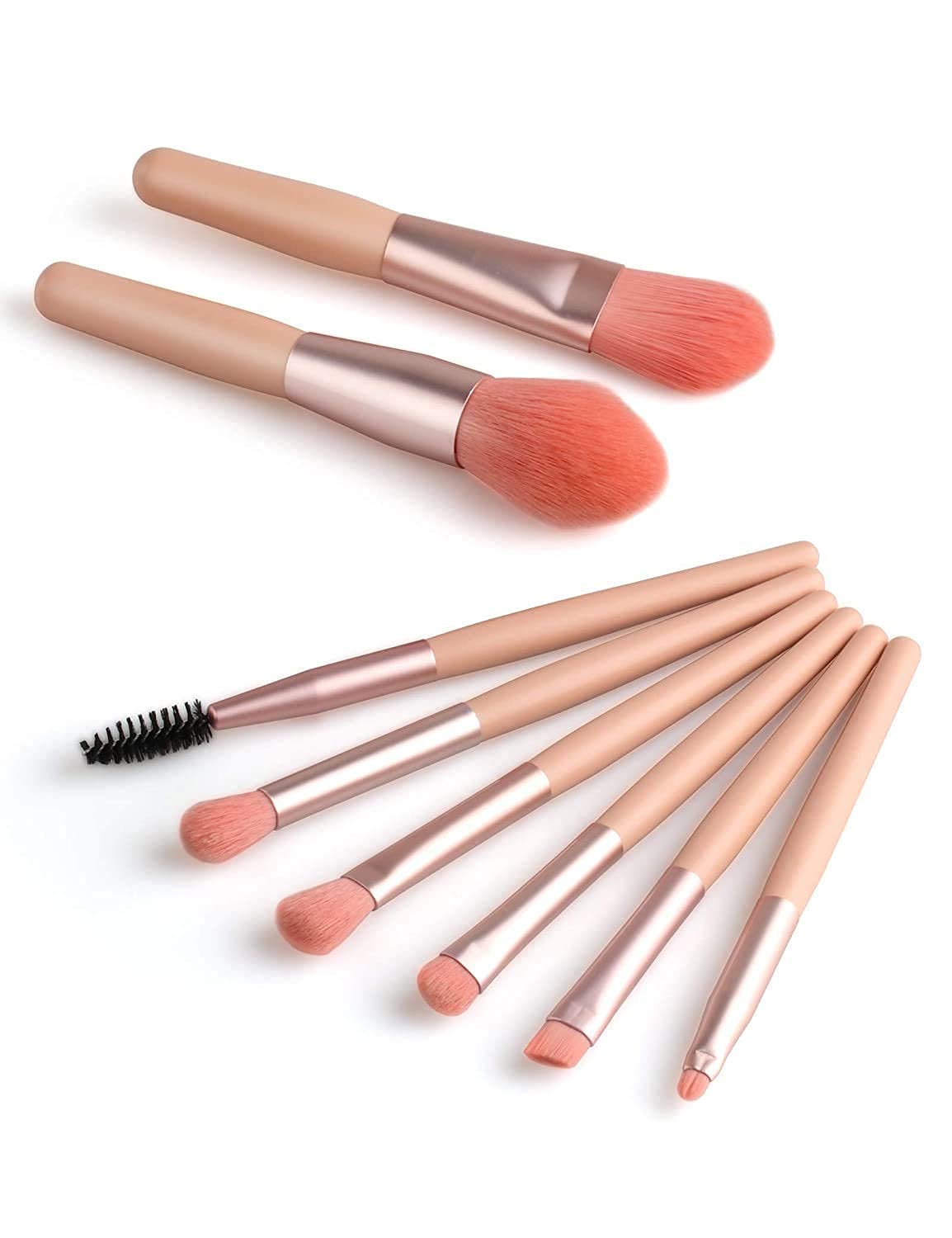 ELITEWAVE Makeup Brush Set for Foundation, Blush, Eye shadow, Eyelash, Lip and Brow, Portable Small stylist Makeup Brush Set 8 PCS-picture-29