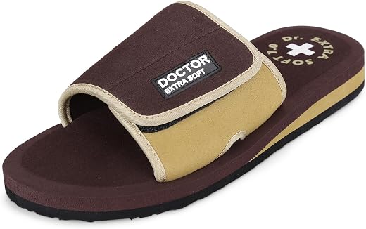 DOCTOR EXTRA SOFT Men’s Care Orthopaedic and Diabetic Adjustable Strape Super Comfort DR Sliders Flipflops and House Slippers for Gent’s & Boy’s Slides-OR-D-51