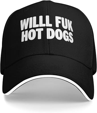 Will Fuk Hot Dogs Hat Men Funny Baseball Hat Funny Birthday Gifts for Women