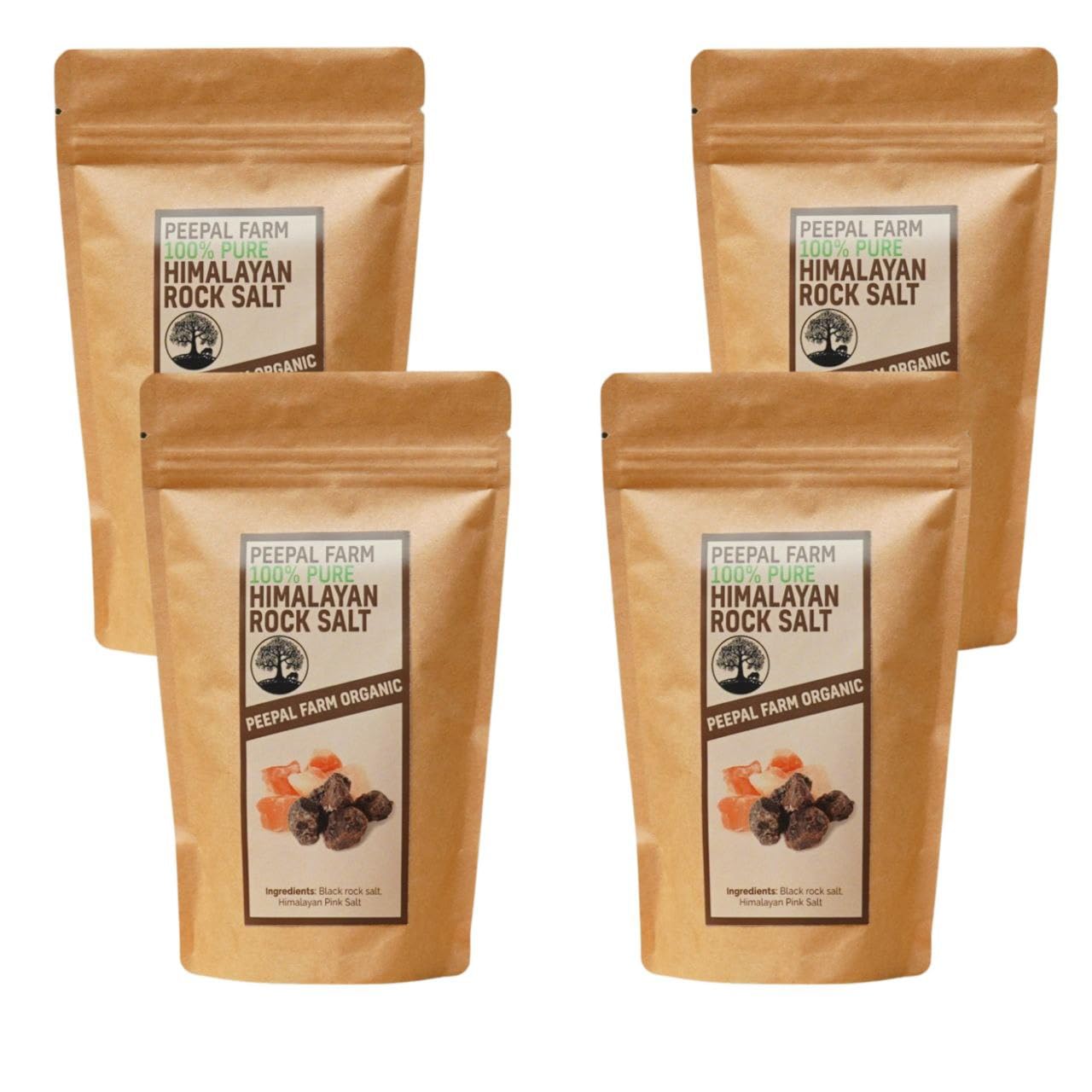 Peepal Farm Himalayan Rock Salt - Pack of 4 (150gm each) | 100% Pure & All Natural | Sendha Namak (B0B9488MYR) Amazon Price History, Amazon Price Tracker