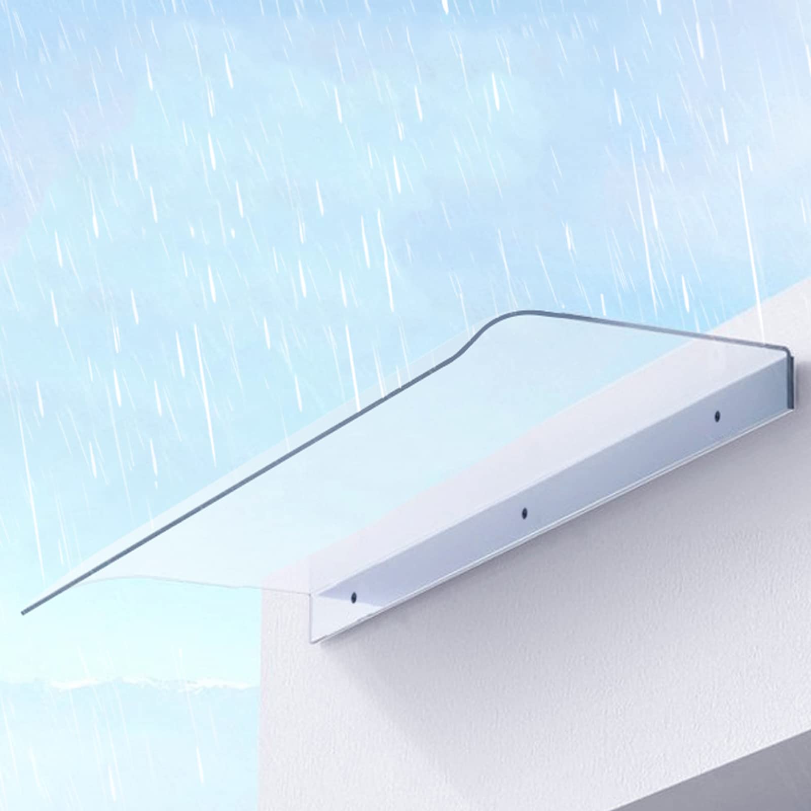 Auvent extérieur en polycarbonate avec protection contre les UV et la neige