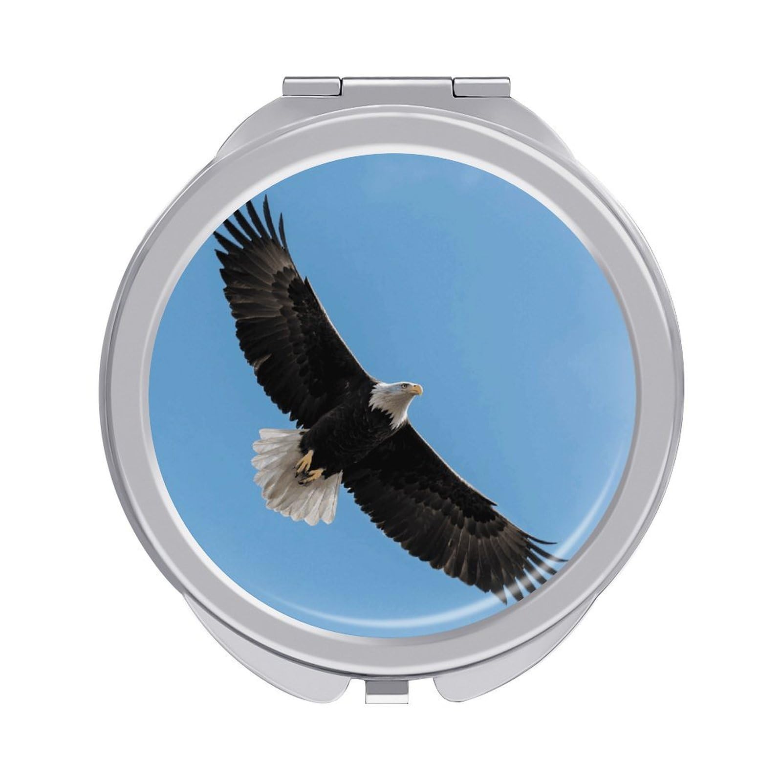 VstaDank Soaring Eagle Travel Makeup Mirror Fashion Folding Handheld Pocket Mirrors Portable Cute Mini Mirrors Round Compact Mirror for Purse Handbag& Gift Home Outdoor Use