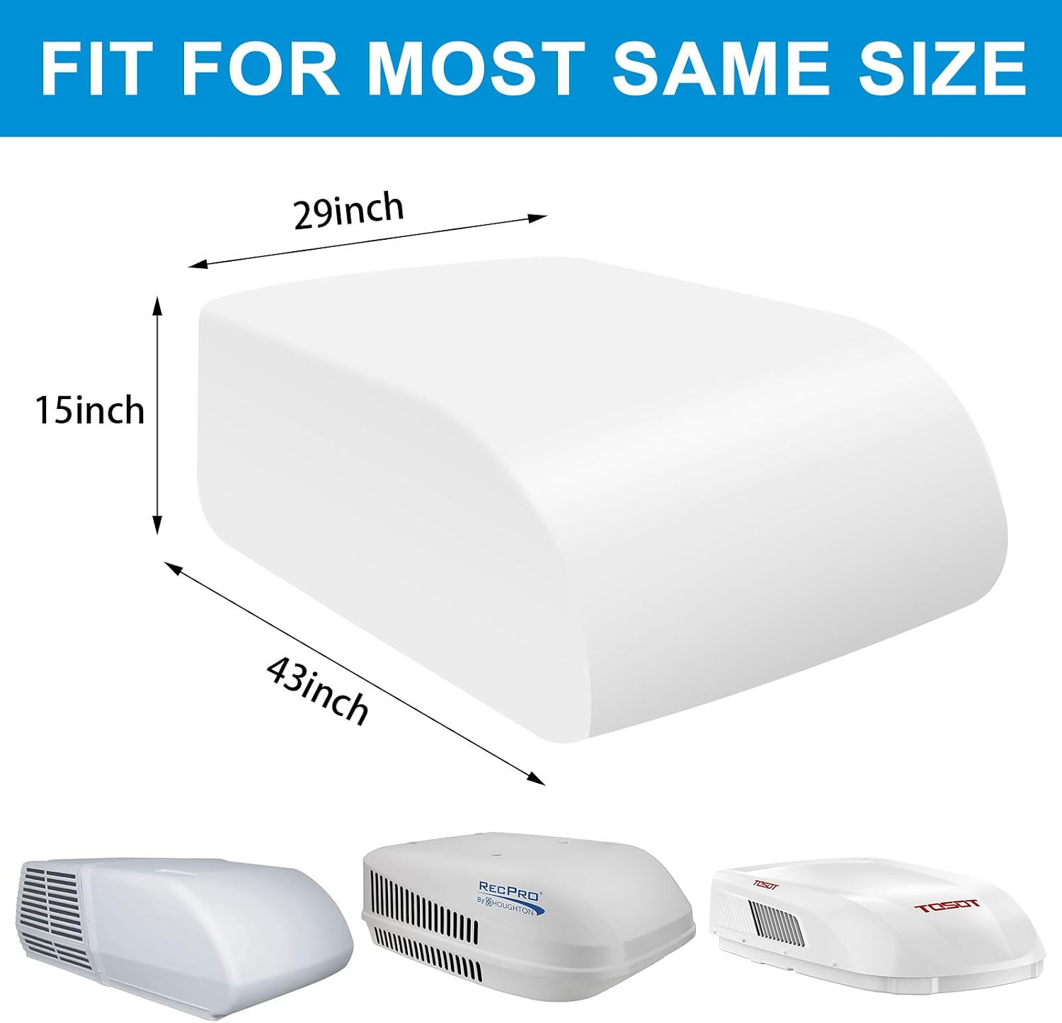 RV Air Conditioner Cover Camper Trailer AC Unit Cover for Roof top a/c