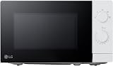 LG MS2082H - Micro-ondes Solo - 20 L, 700 W - Facile à utiliser - 5 niveaux de puissance, double bouton rotatif, éclairage LED - Blanc - 1