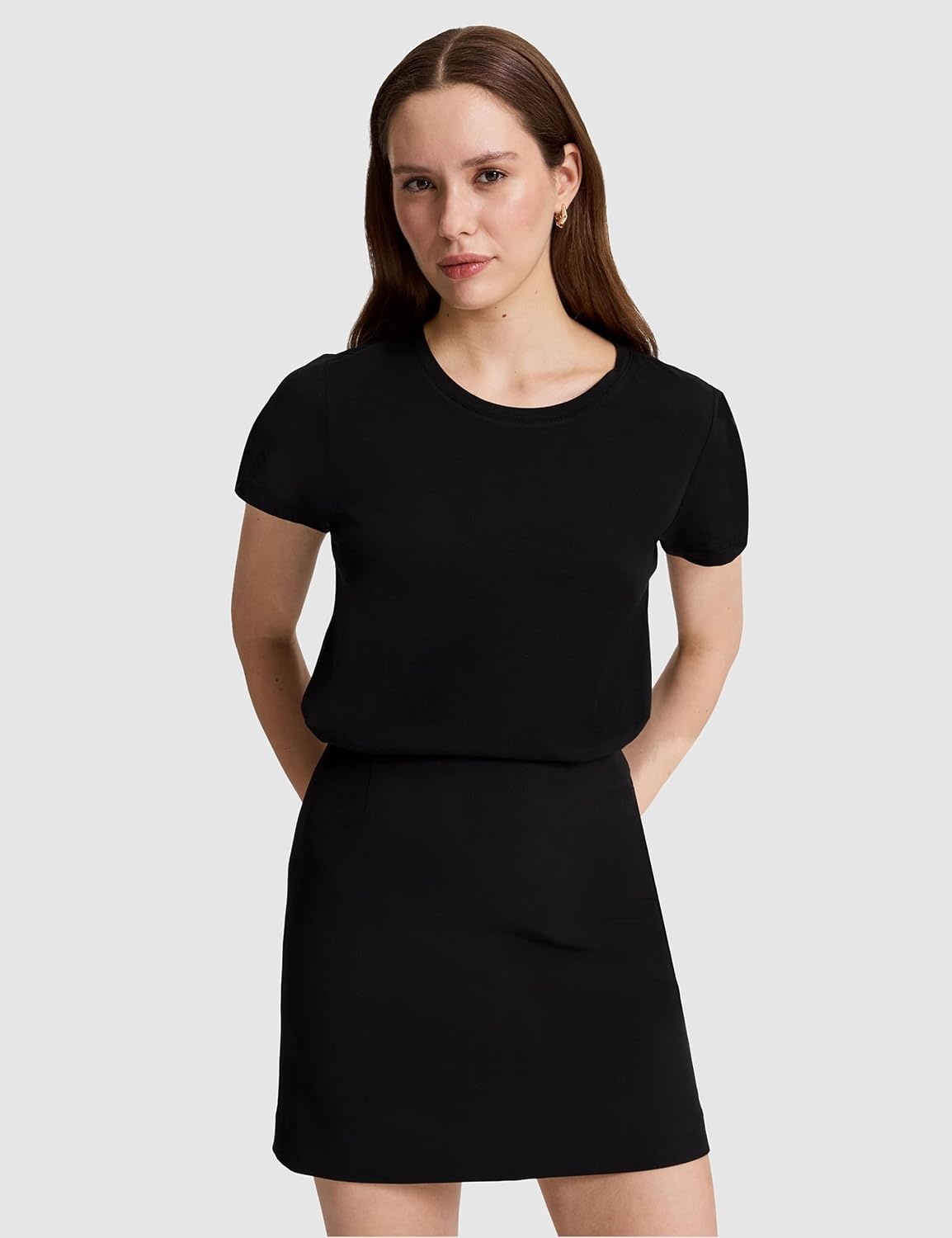 Pierre Cardin Kadın Siyah Tişört Basic 50325474-VR046
