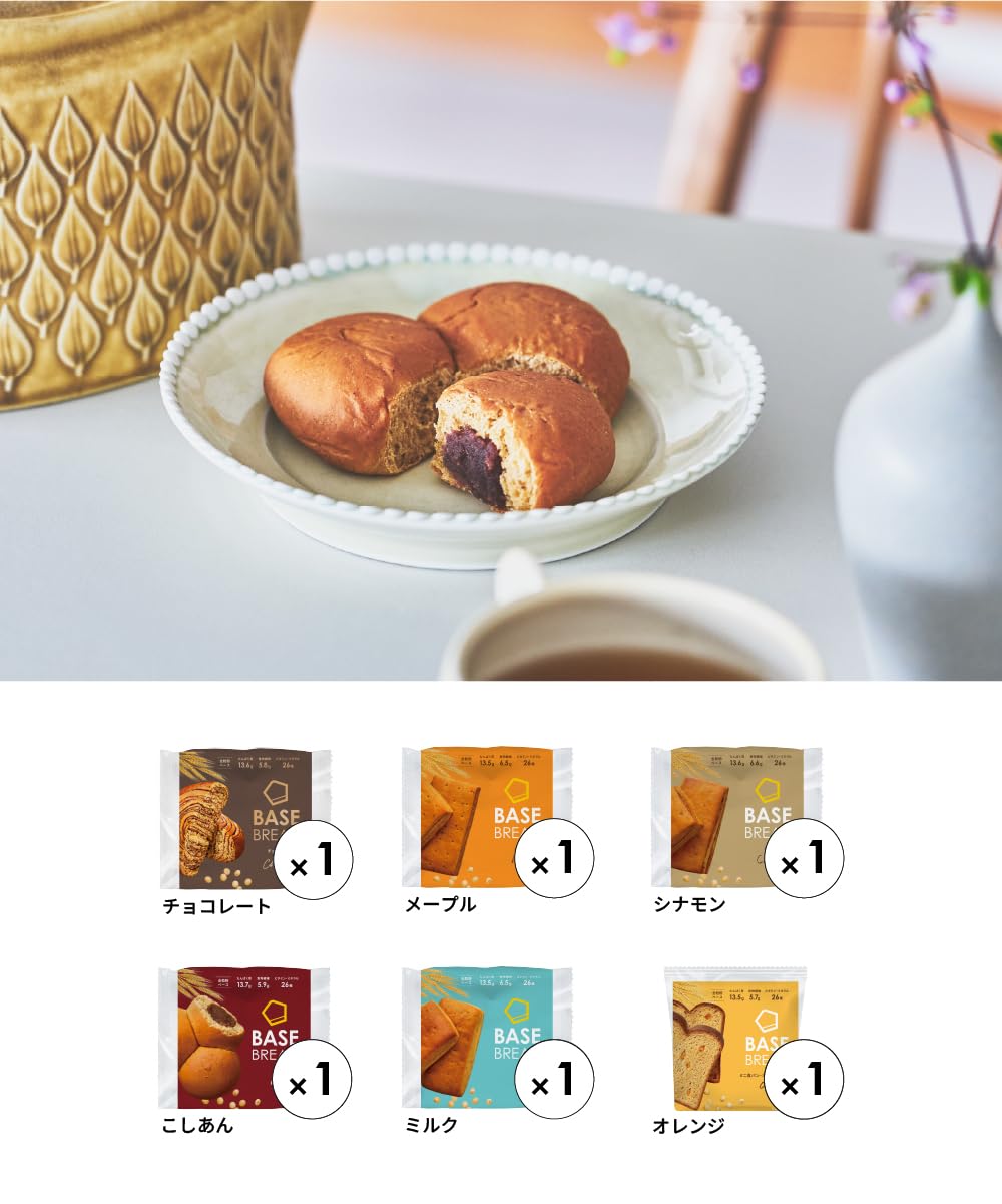 Amazon | ベースブレッド 6種6袋【チョコ・メープル・シナモン