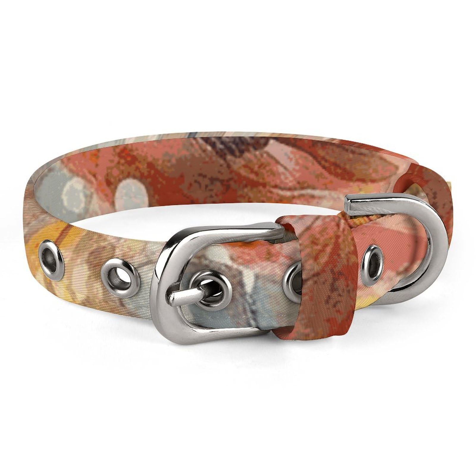 Collier réglable chien et chat anti-échappement coquelicot