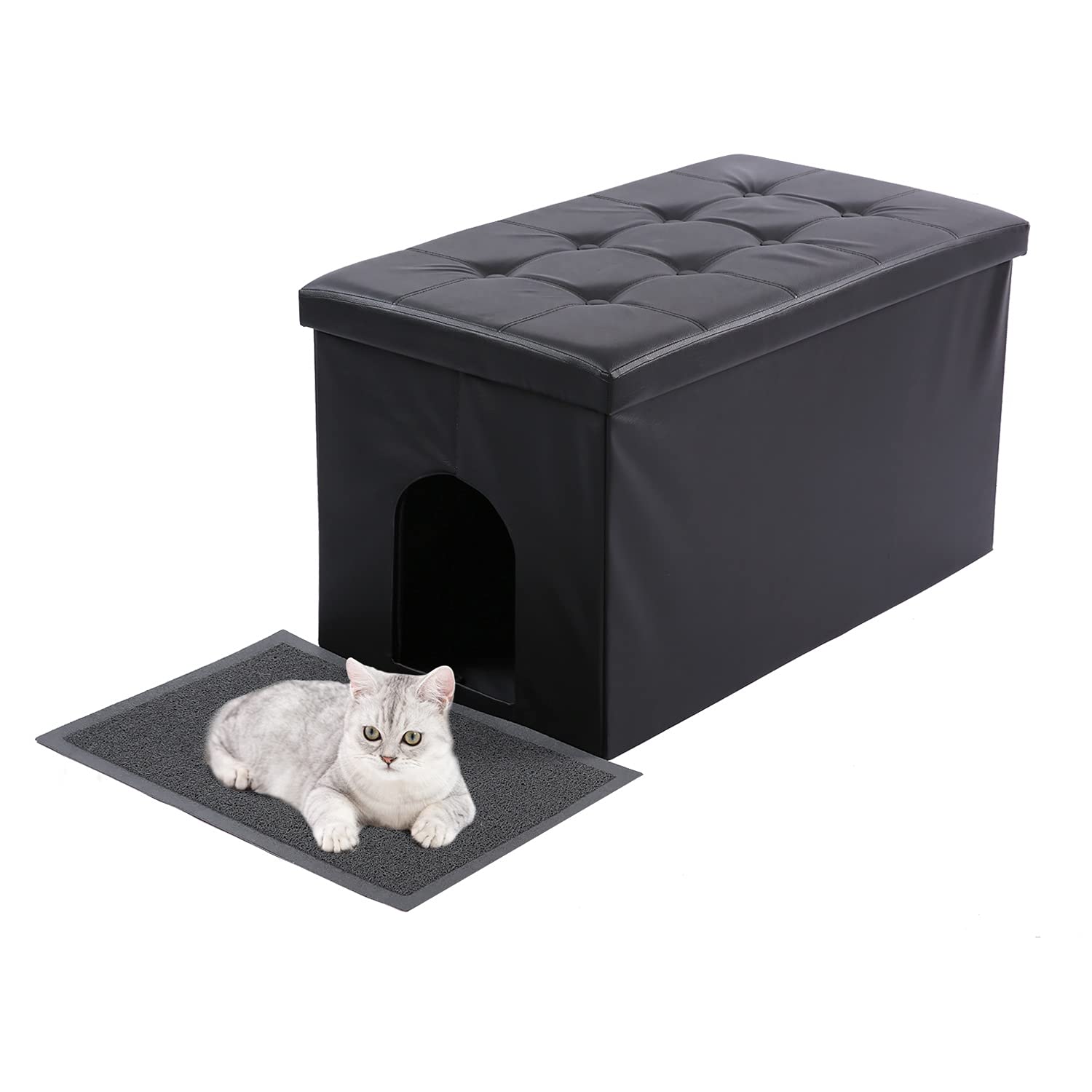 MEEXPAWS cat Litter Box Enclosure, cat Litter Box Furniture Hidden