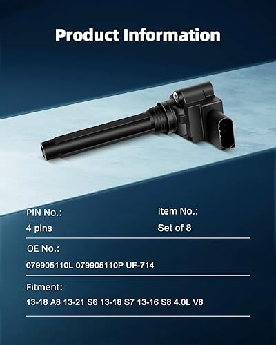 Vista 314 de ECCPP Bobinas de encendido portátiles de repuesto para automóvil compatibles con Infiniti I30/para Nissan Maxima 3.0L V6 2000-2001 Reemplazo