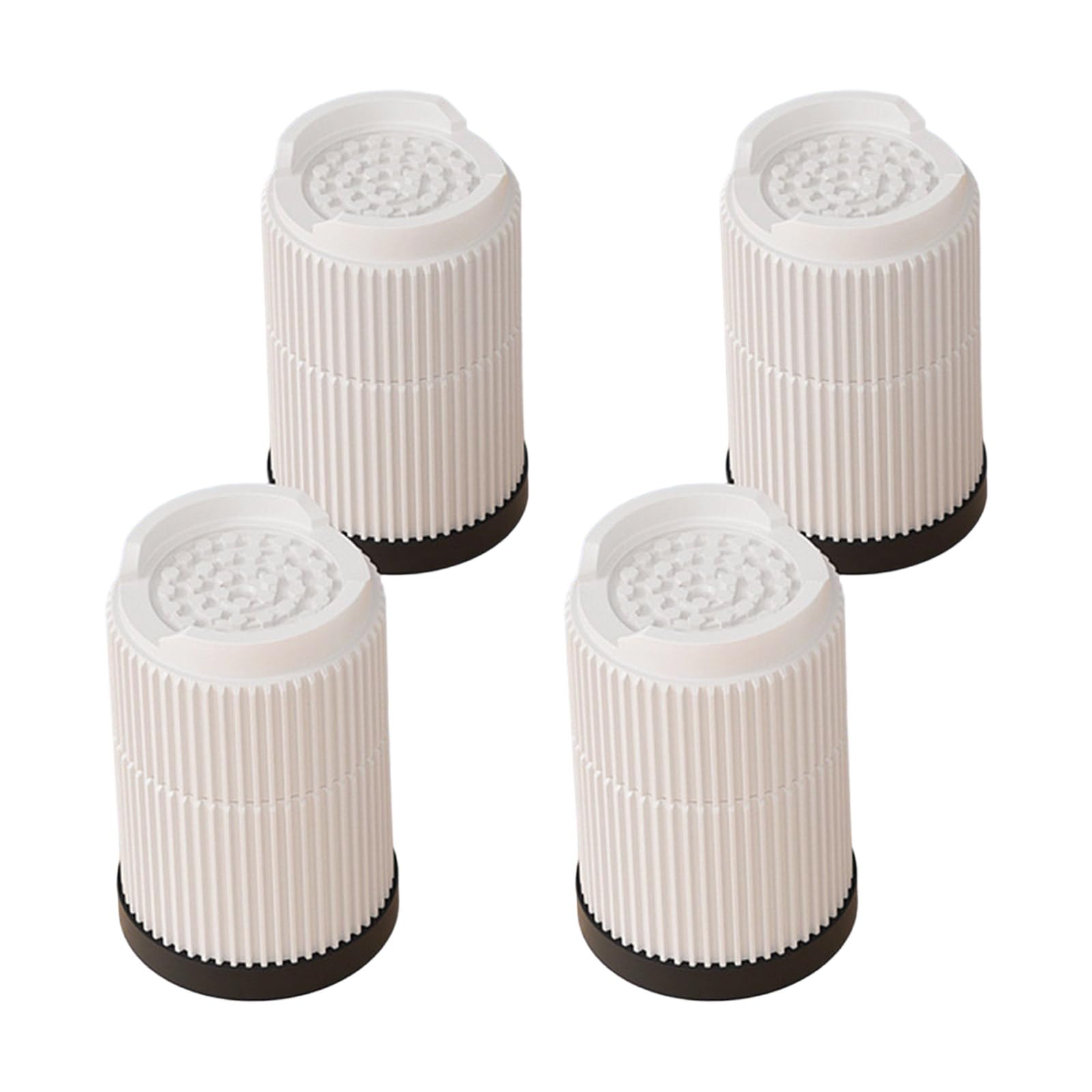 Zbiianxer White Height 7.1Cm 4 Count Adjustable Sofa Feet Raisers Anti Skid Quiet Technology Multiple Heights Selection Modern Homes Solution Upgrades Quiet Furniture Leg Extenders