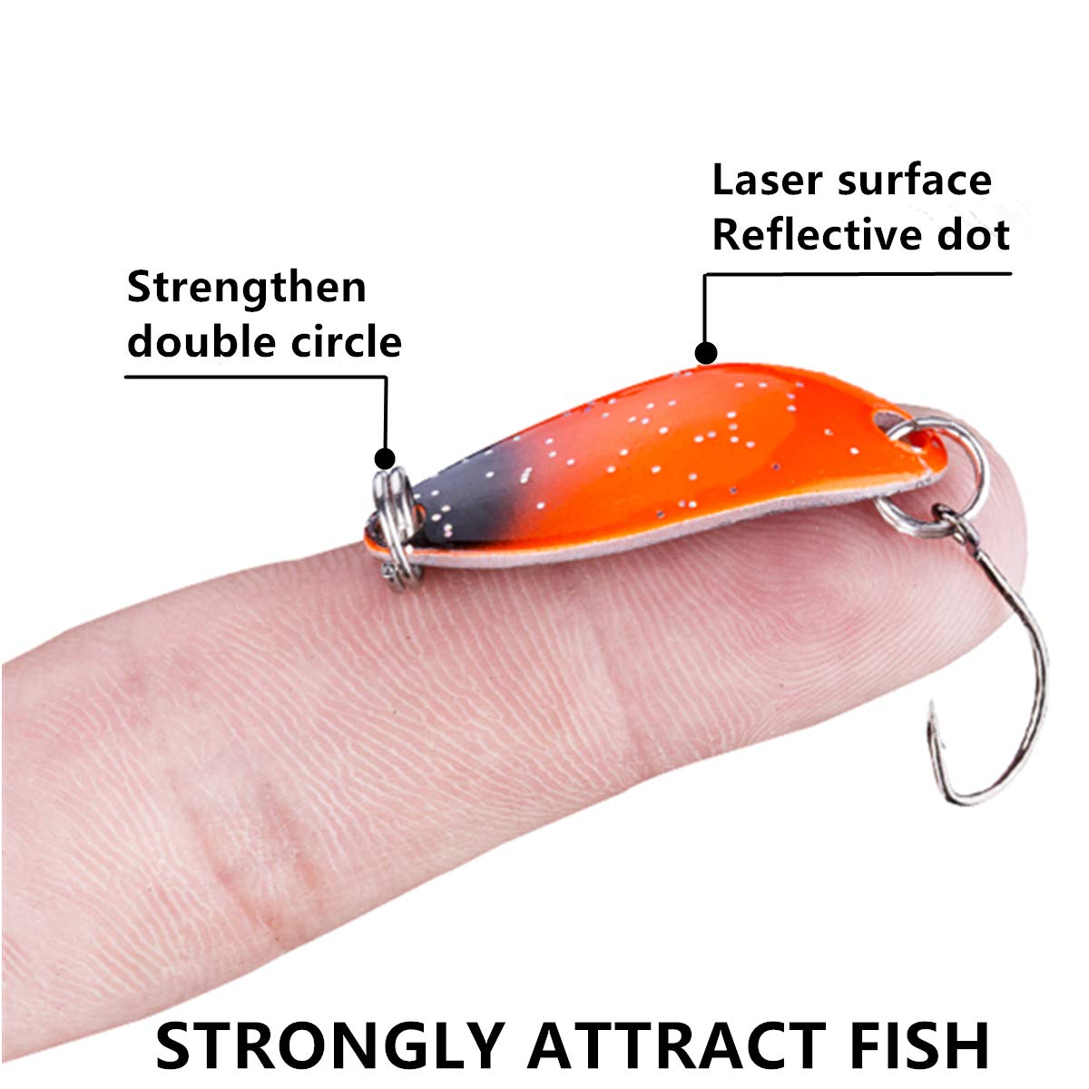 Cuillères De Pêche LiGG 3cm/3g - Leurres Colorés Pour Truite, Sandre, Brochet | Hameçon Simple Avec Ardillon