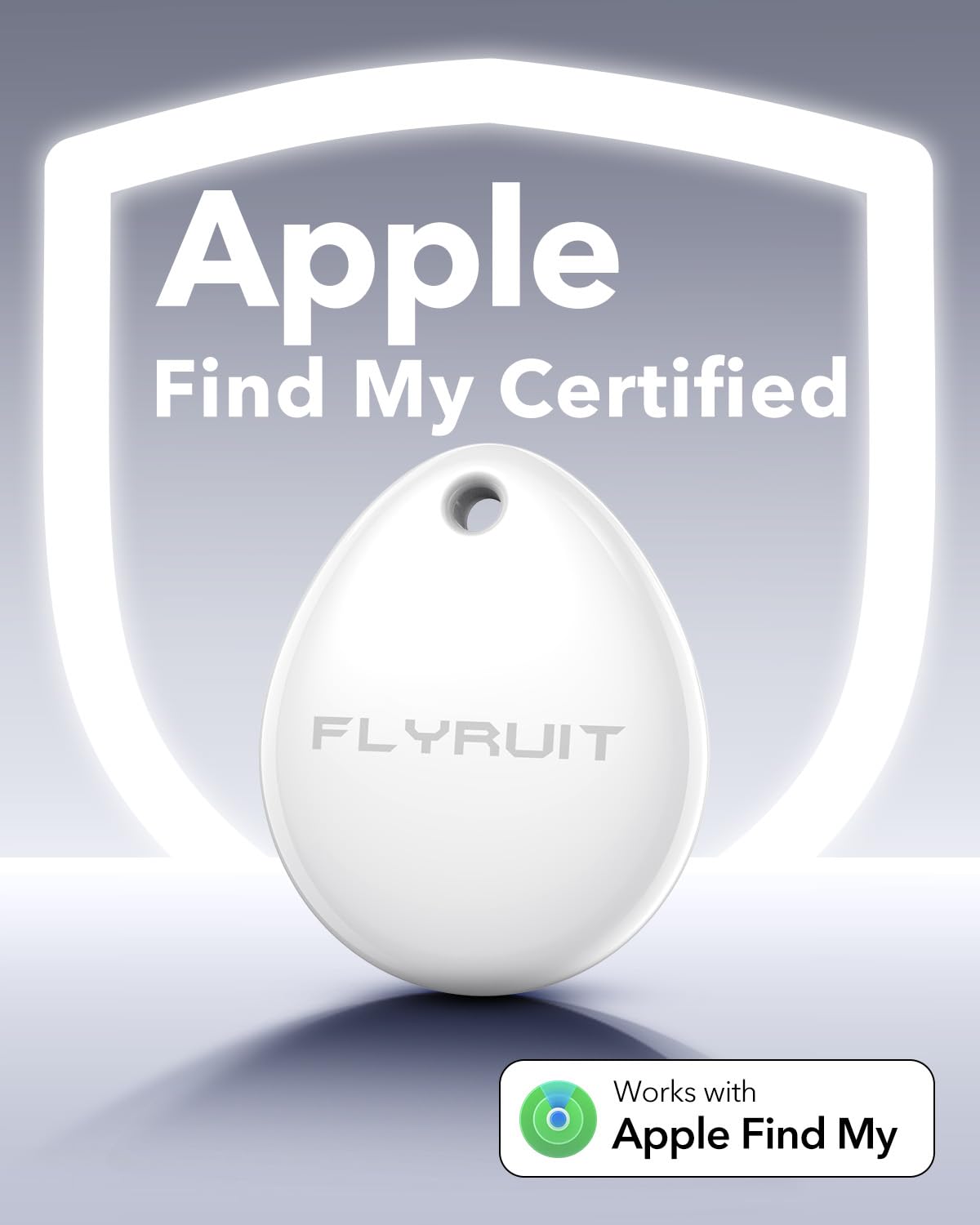 Lot de 1 tracker pour Apple Find My, certifié MFi, localisateur de clés Bluetooth intelligent, appareil de suivi pour iPhone, mini localisateur pour bagages, sac à dos, portefeuille, sacs, chien