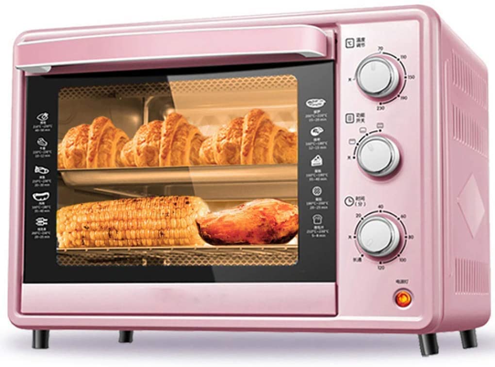 Forno Elettrico da 30 Litri, impostazione della Temperatura 70-230 ℃ 120 Minuti di temporizzazione 3 funzioni di Cottura Forno tostapane da appoggio a convezione Utile