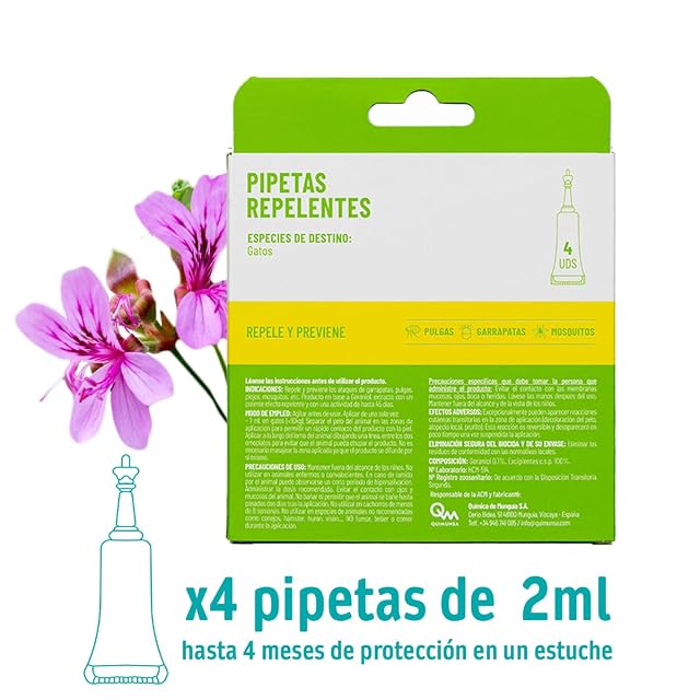 Foto 2 de 7 de DIXIE - Pipetas Repelentes Gatos - 4 uds x 1 ml - Pipetas Repelentes - 4 Meses de Protección