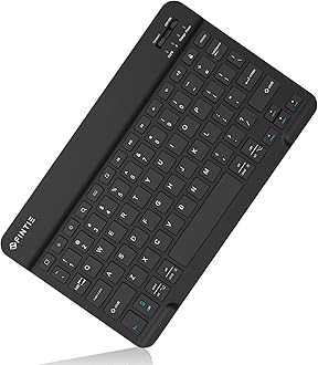 Fintie 10-Inch Ultrathin Wireless Bluetooth Keyboard for iPad Samsung Tablet, iPhone Smartphone, iOS, Android Tablets Phone, Black