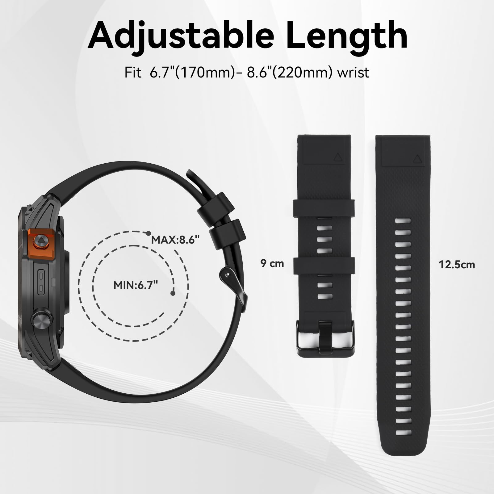 aceyoon 22mm Quickfit Silicona Reemplazo Correa para Garmin Quatix 7 Pro Fenix 7 6 5 Instinct Forerunner 935 945 Approach S60 S62 Descent G1