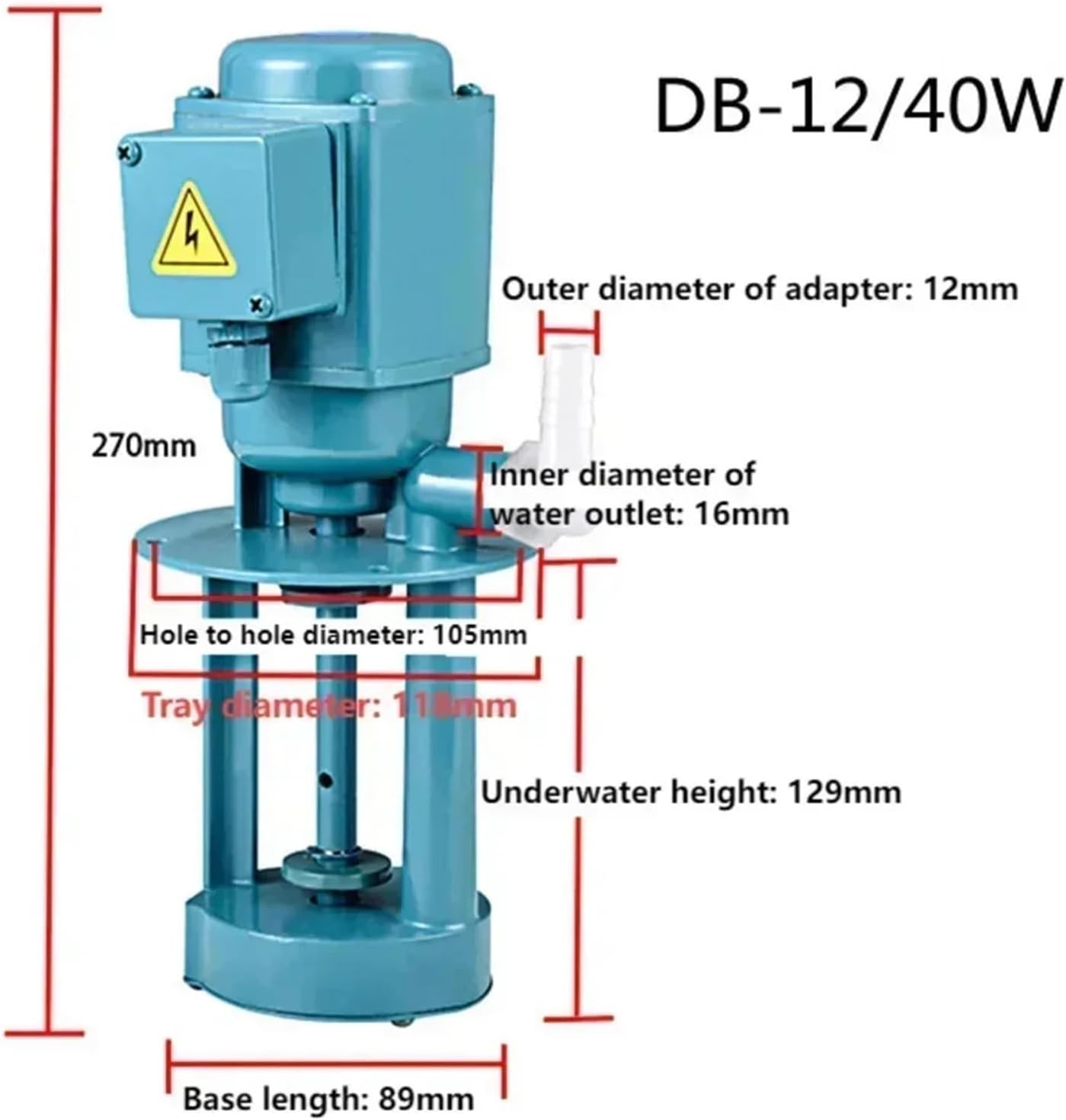 220V 380V 40W 12L/min Machine Tool Cooling Lathe Oil Electric Pump For Flushing Cooling Medium(380V)