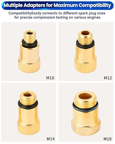 Miniatura 6 de ATP Probador de compresión Herramienta automotriz Kit de probador de compresión de cilindro de motor profesional