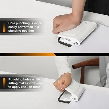 10 Hole Punch Binding Machine for Planners, 10 Multi-Color Binder Rings Included, 30 Holes on A4& 20 A5 White