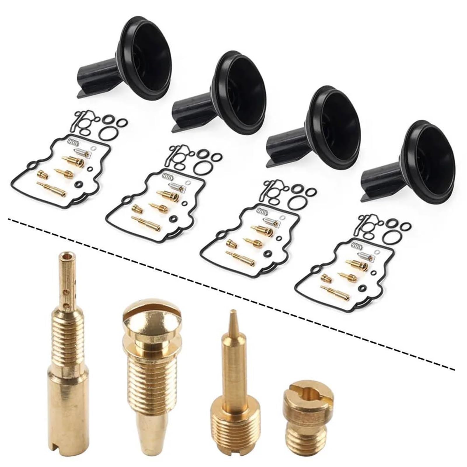 BAYDE Kit de Juntas de carburador Juego De 4 Kits De Reparación De Carburador Motocicleta para Suzuki para RF900R 1994-1997