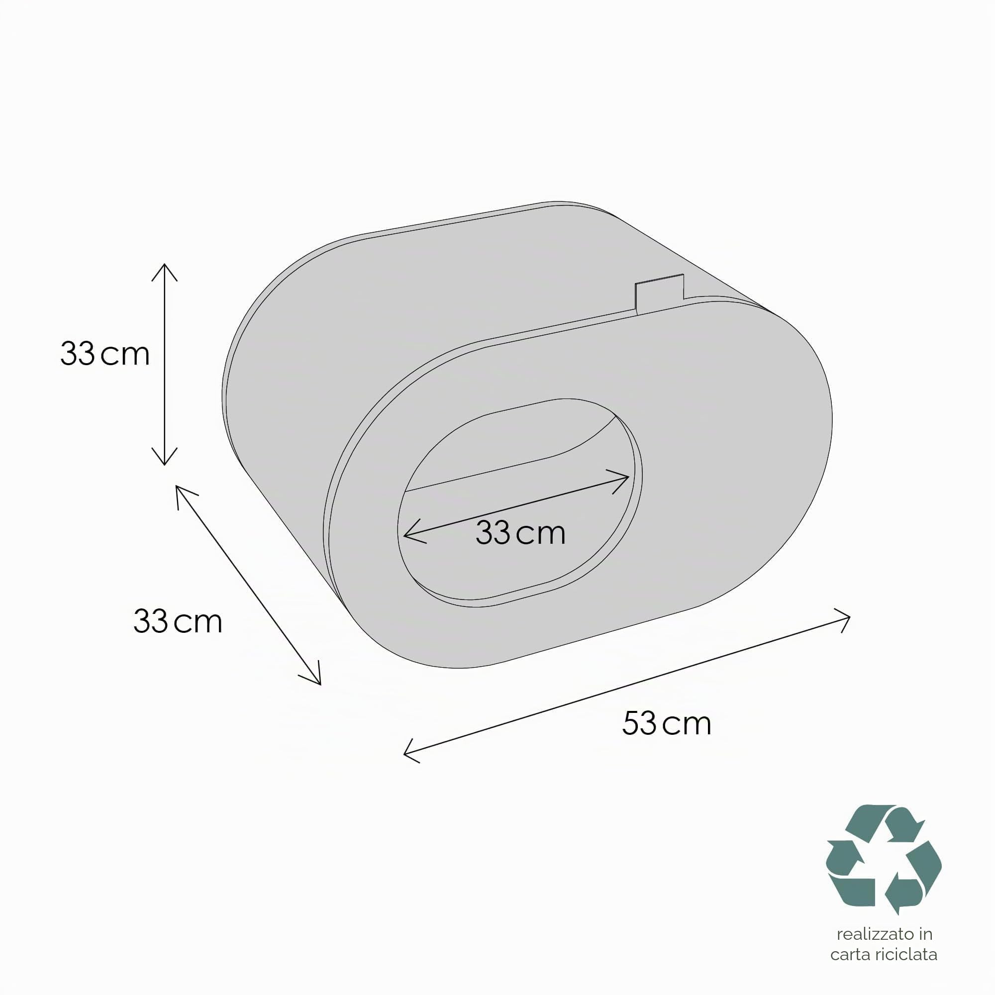 LucyBalu® Papercave Cuccia tiragraffi per gatti in cartone ondulato I Nero