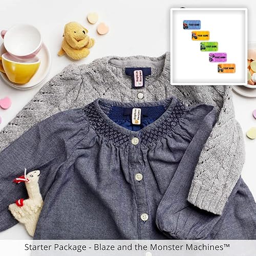 Miniatura 7 de Oliver's Labels Paquete Trekker, 122 etiquetas y etiquetas de nombre personalizadas duraderas (Blaze and The Monster Machines)