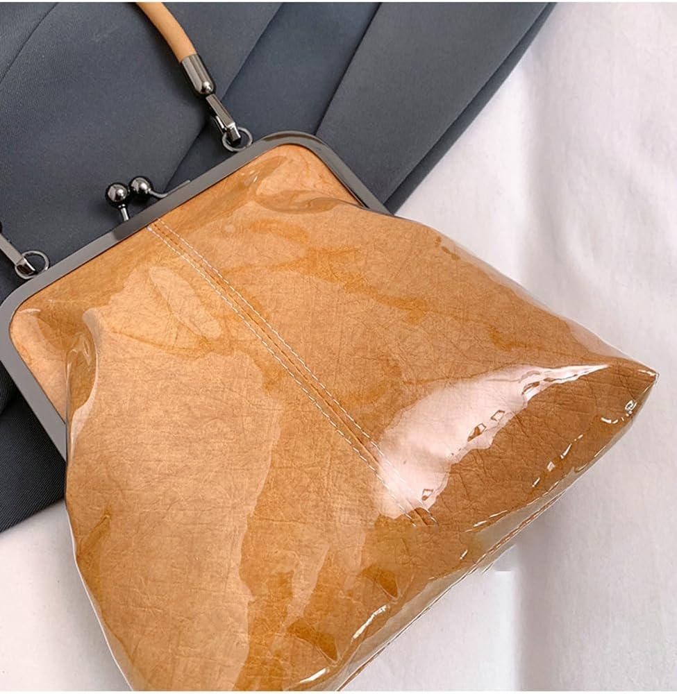 Women's Kiss Lock Crossbody Bag PU Leather Kiss Clasp Purse Handbags Crossbody Shoulder Bags Hobo Tote Purses Wallet - Image 2