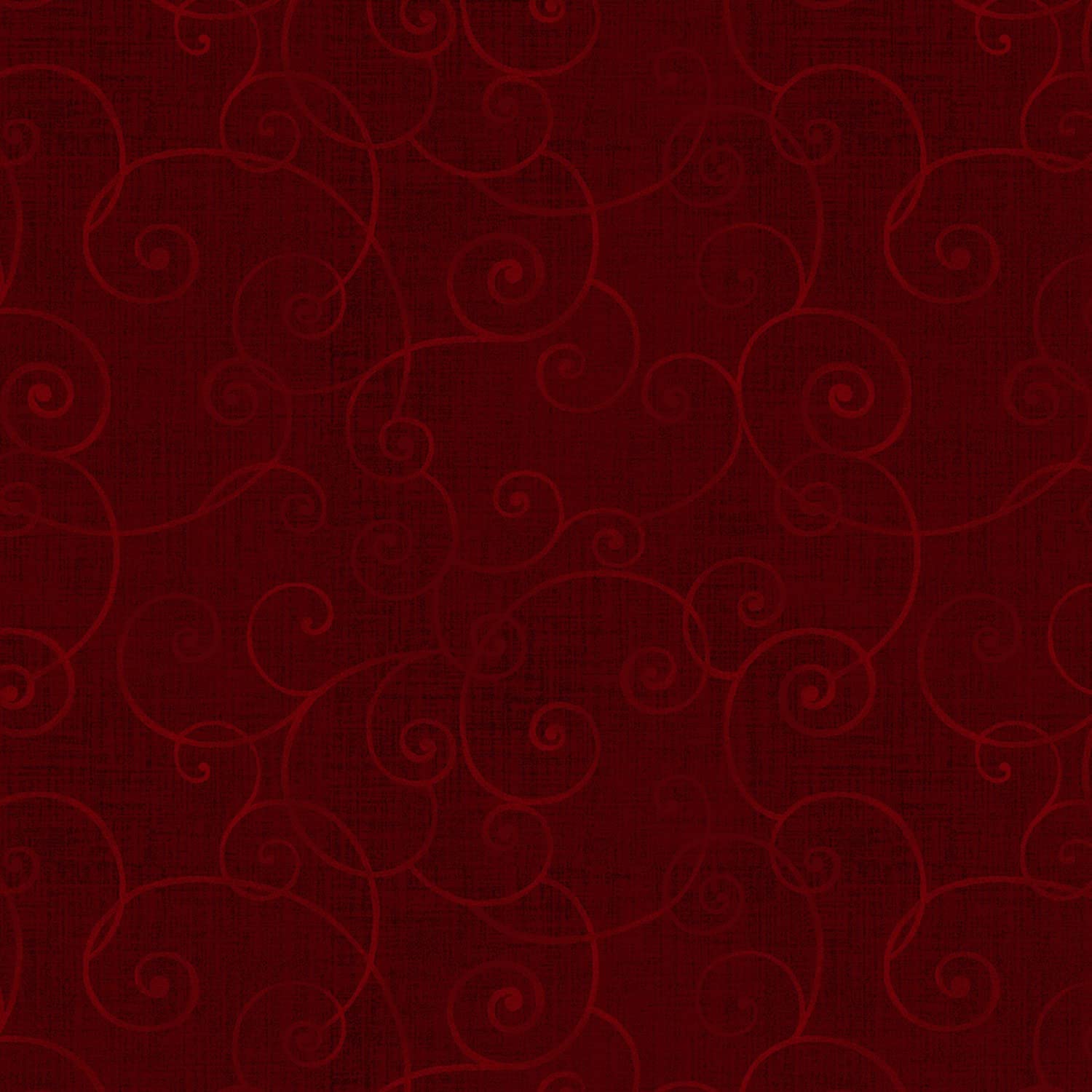 Henry Glass Fabric, Swirls, Crimson Red, Great Accent Fabric, Whimsy Basics, 8945-89, by The Yard