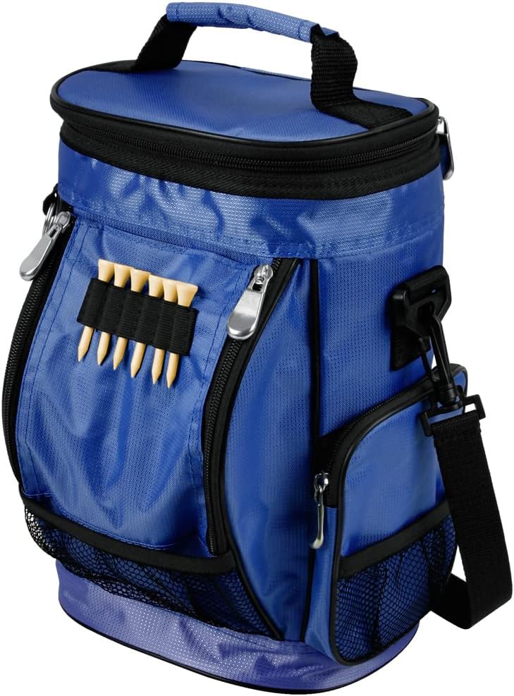 Intech Golf Bag Cooler and Accessory Caddy, Portable Soft Sided 10-Can Insulated Cooler Bag, Fits on a Golf Cart, Push Cart or Carry
