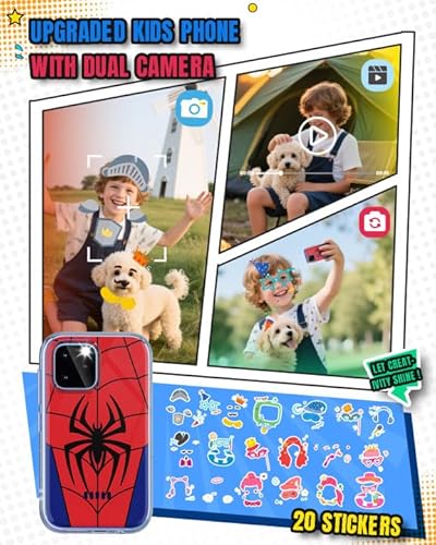 Byserten Kids Smart Phone, 3.5'' Touchscreen Kid Phones with Dual Camera, Educational Toddler Learning Toys for 3-10 Year Old Boys, Christmas Birthday Gifts, Music Player, Habit Tracker, Games - Image 2