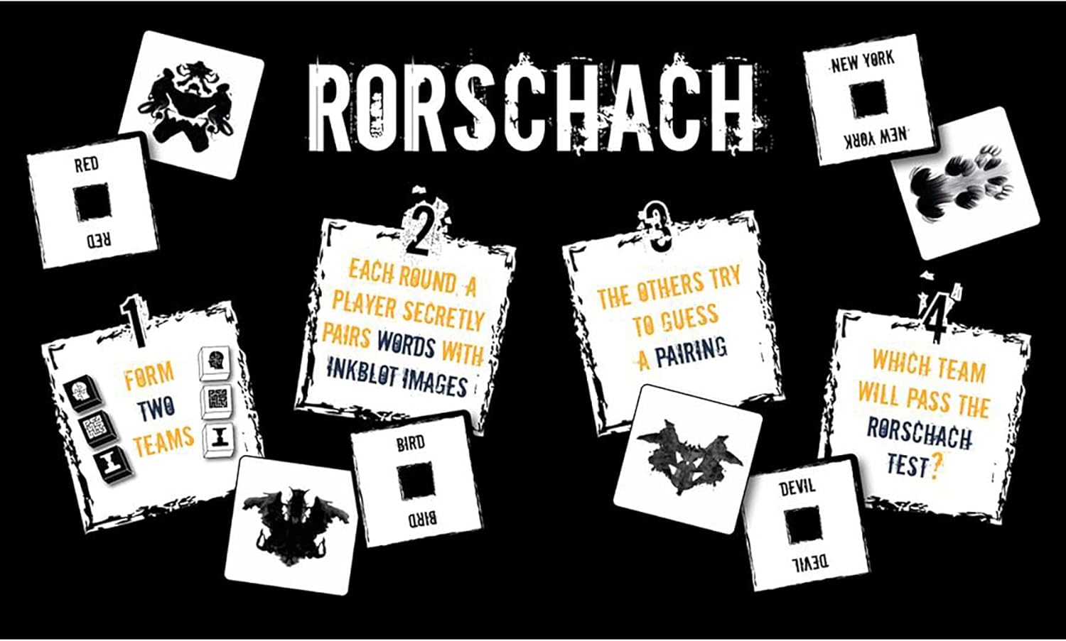 Capstone Games: Rorschach, Strategy Board Game, Unique and Quick Party Game for 2 Teams, 4 to 10 Players, 15 to 30 Minute Play Time, Ages 10 and Up