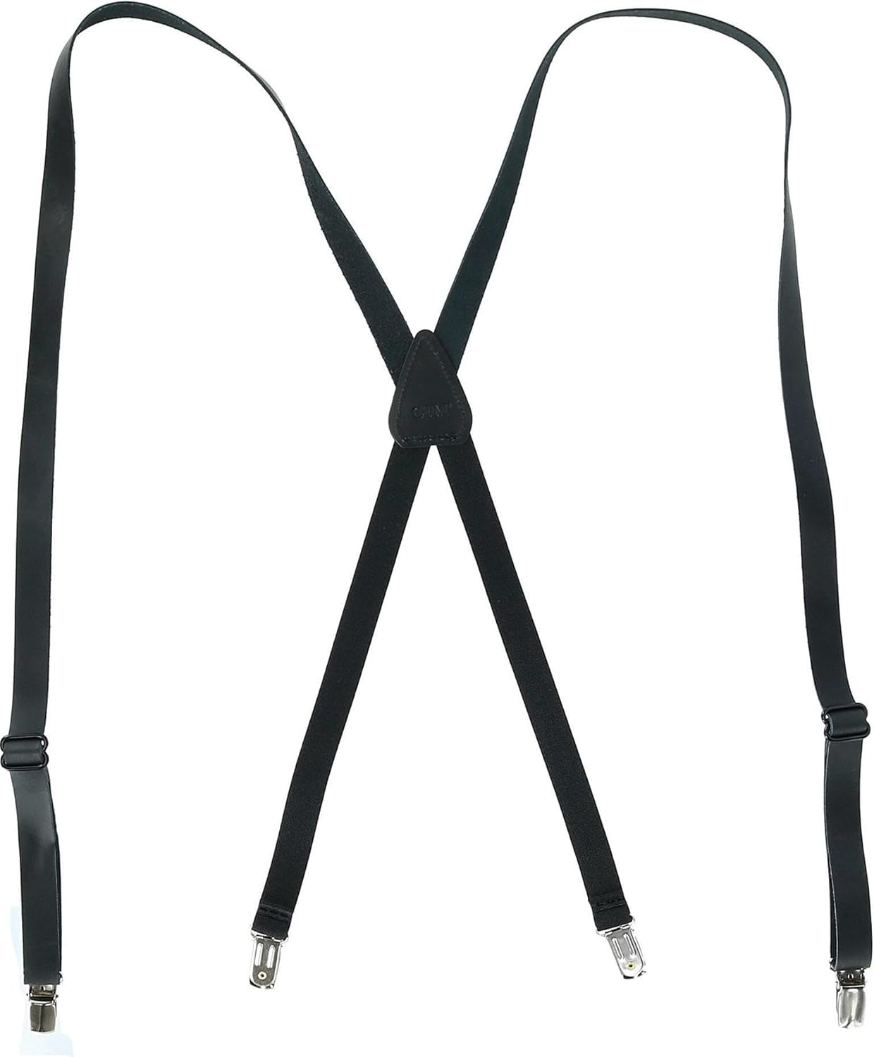 CTM Coated Leather Clip-End 3/4 Inch Suspenders
