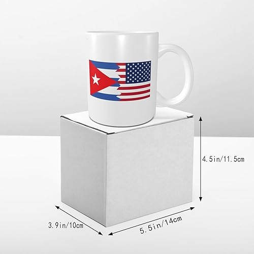 Miniatura 5 de Taza de cerámica con estilo de bandera americana y cubana, tazas de oficina, taza de cerámica ecológica con impresión individual, taza de cerámica