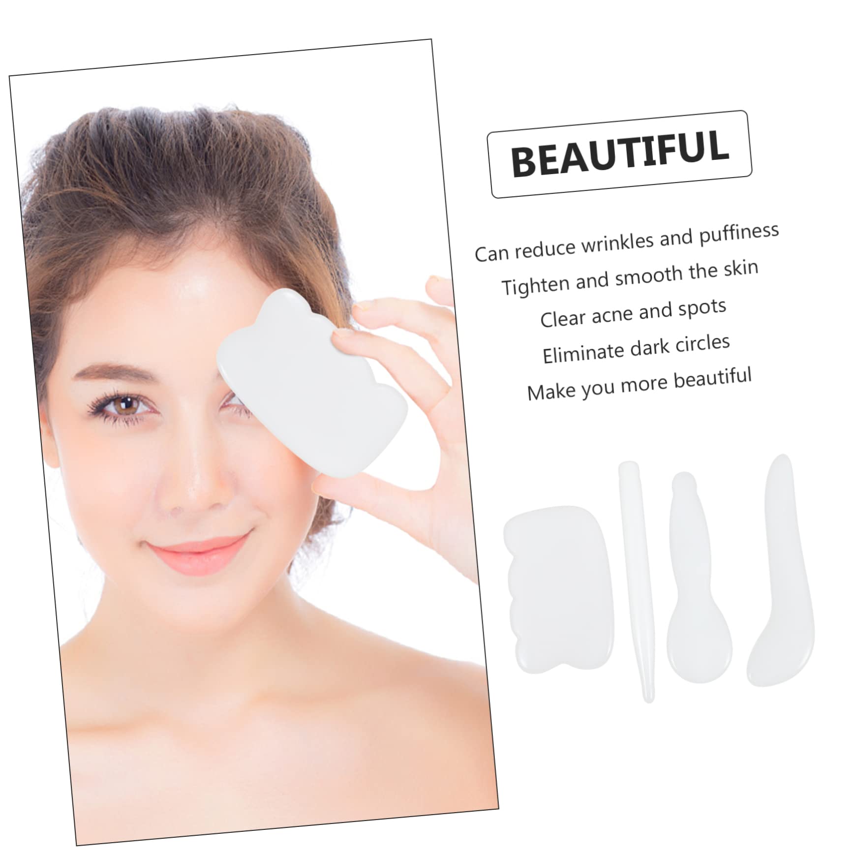 FRCOLOR 20 piezas jade gua sha tailandés herramienta de masaje rascador de espalda herramienta para rascar los músculos rascador de masaje para el cuerpo punto de disparo herramientas manuales gatillo