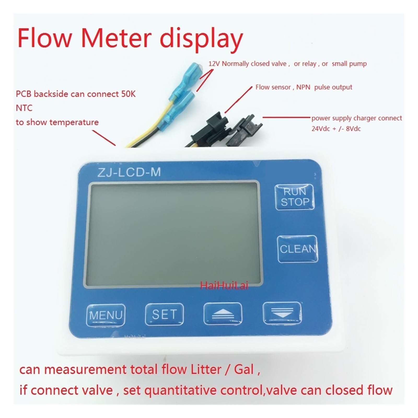 1/4 Czujnik przepływu + wyświetlacz LCD miernika przepływu ZJ-LCD-M do pomiaru nafty, benzyny, wody i cieczy Długi czas pracy