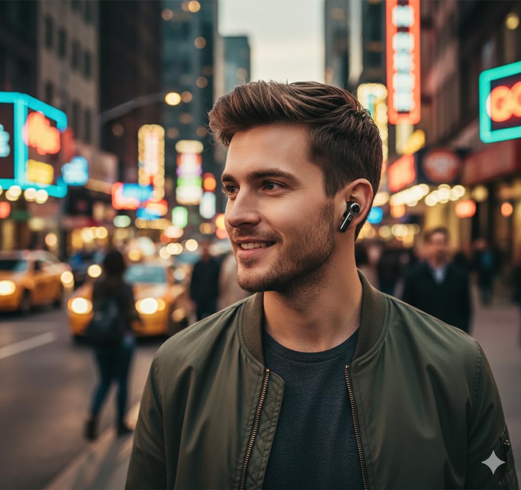 HARMONY TWENTY-TWO HTT-21, Wireless Earbuds, ENC 4 Mic Call Noise Cancelling, 13mm Deep Bass in Ear Buds with Voice Assistant, 5.4 Bluetooth Earphones, Fast Charging 10 min=100 min, 6H+35H Case, Ipx5 - Image 6