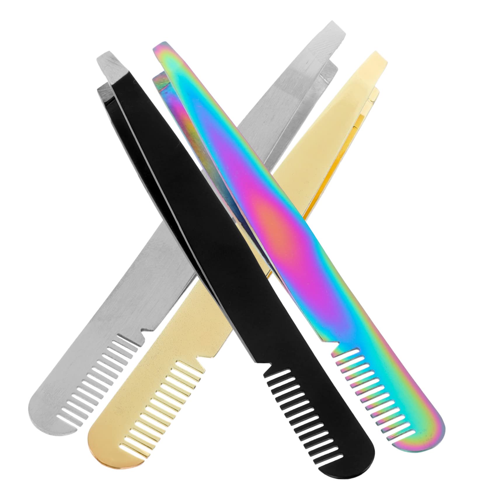 FRCOLOR 5 Set Di Pinzette Per Sopracciglia Da Donna Strumento Di Bellezza Portatile Per Viaggi 4 Pezzi * 5